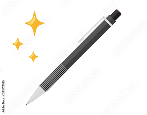 シンプルなシャープペンシルのイラスト　筆記用具
