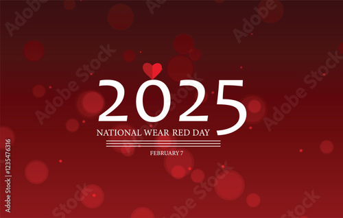 A vibrant design celebrating National Wear Red Day