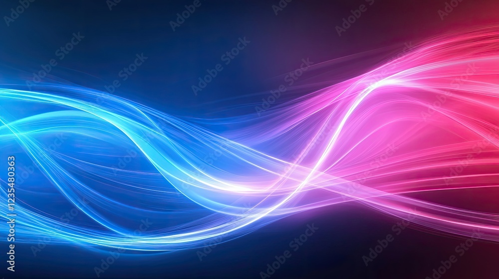 Modern abstract background with blue and pink gradient waves, showcasing flowing light trails for a tech-inspired theme. Modern abstract background with blue and pink gradient waves, showcasing flowing light trails for a tech-inspired theme.