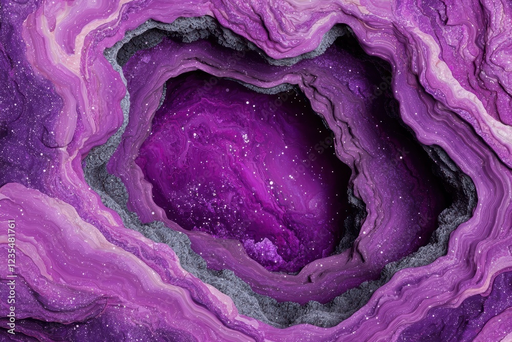 Obraz premium Purple galaxy agate geode background texture