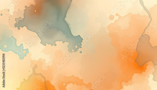 An elegant watercolor splash background with a mix of warm and cool tones, radiating beauty and harmony