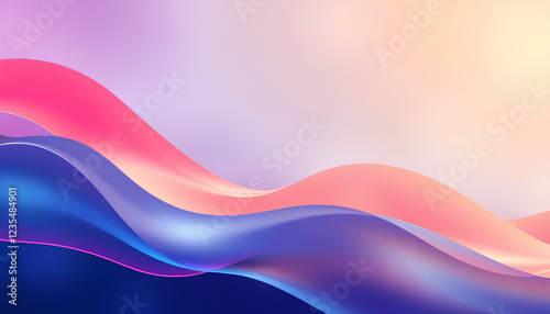 A luxurious abstract background with soft gradient waves of vibrant colors, creating a dreamy and elegant aesthetic