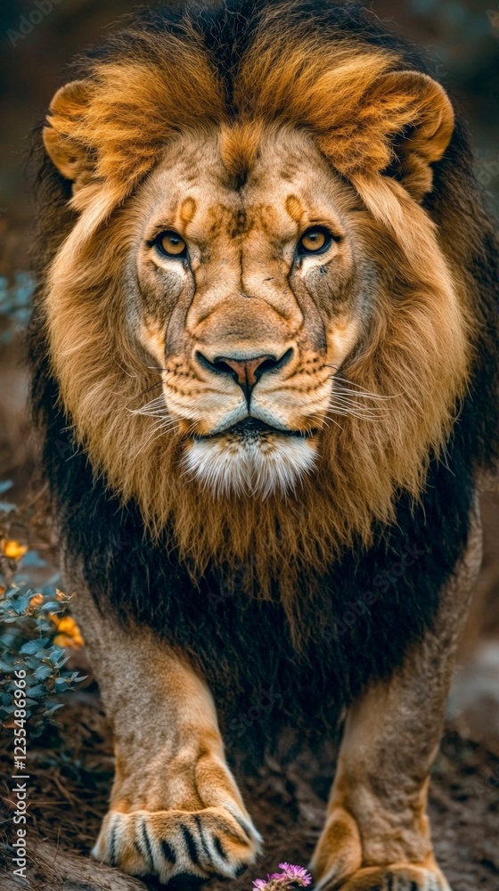 Majestic Lion Portrait King of the Jungle Closeup Majestic Lion Portrait King of the Jungle Closeup