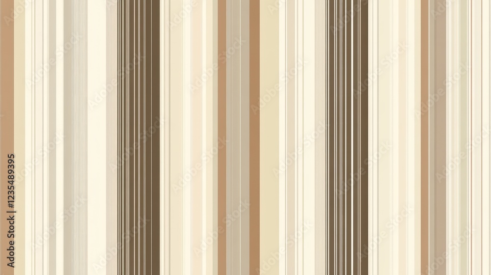 Obraz premium Vertical striped pattern in beige and brown tones.