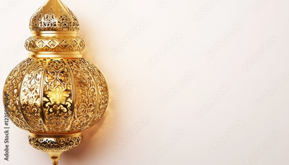 Elegant Golden Moroccan Lantern Hanging Decor Festive Ramadan Islamic Ornament Elegant Golden Moroccan Lantern Hanging Decor Festive Ramadan Islamic Ornament