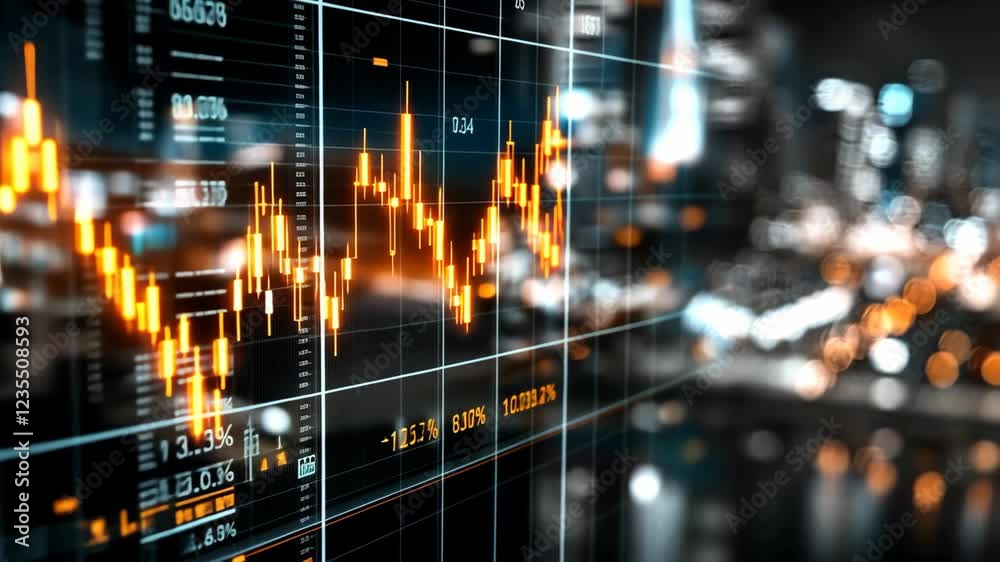 digital futuristic hologram business graph upward trend, financial, trading and high technology concept digital futuristic hologram business graph upward trend, financial, trading and high technology concept