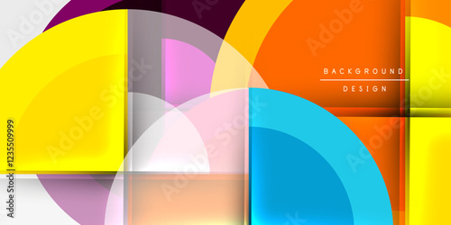 Techno circles and semi circles. Vector Illustration For Wallpaper, Banner, Background, Card, Book Illustration, landing page