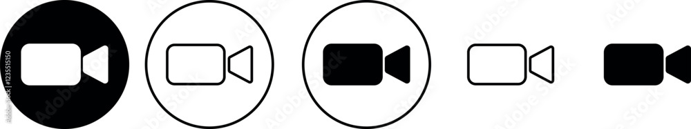 Video Recording Icons- Camera, Rec, Film, Play - Vector Graphics for Web & Mobile Video Recording Icons- Camera, Rec, Film, Play - Vector Graphics for Web & Mobile