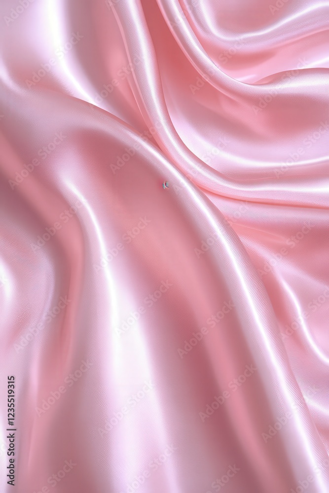 Fototapeta premium Smooth and Shiny Pink Satin Fabric Draped Elegantly for Background
