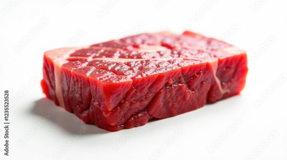 A Close-Up View of a Raw, Marbled Beef Steak, Ready for Grilling or Pan-Searing A Close-Up View of a Raw, Marbled Beef Steak, Ready for Grilling or Pan-Searing