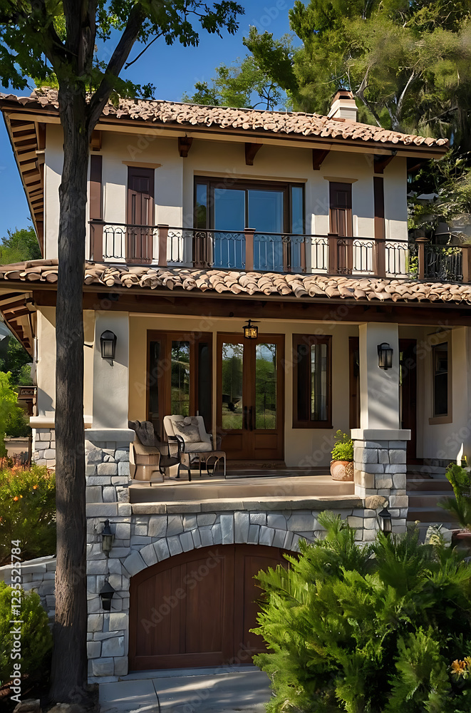 Mediterranean Style Home: Luxurious Villa with Elegant Design and Landscaping Mediterranean Style Home: Luxurious Villa with Elegant Design and Landscaping