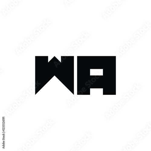Free Download WA monogram logo design letter text name symbol monochrome logotype alphabet character simple logo - GFXLoad
