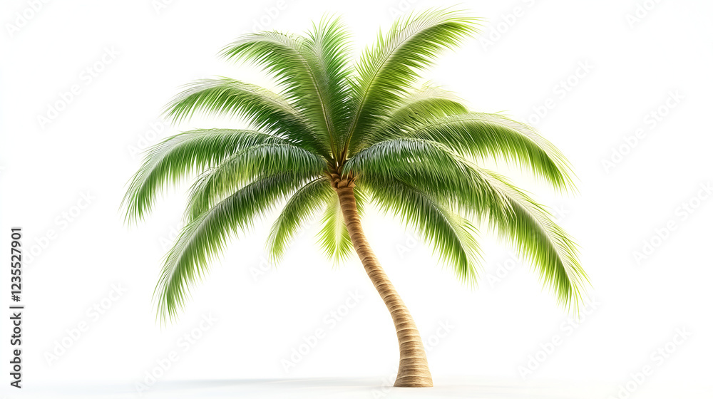 Obraz premium Island Serenity A Stunning Palm Tree in High Definition
