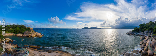 Blue sky with ocean photo