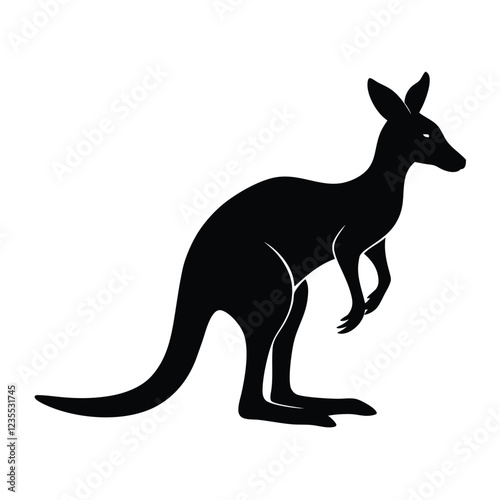 the utilization of dazzling black images in animal art, which includes kangaroos