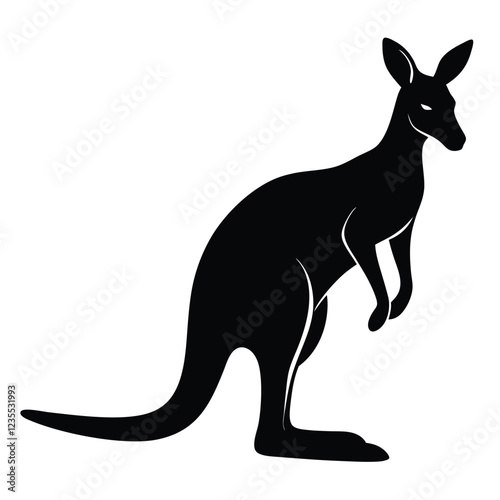 the use of magnificent black images in animal art, including kangaroos