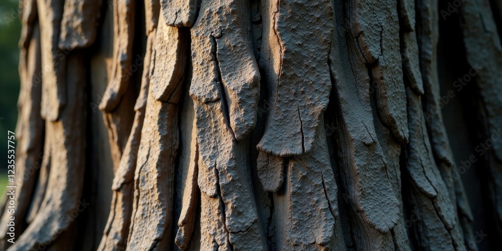 Detailed Close-Up of Tree Bark Texture Showing Natural Patterns and Variations in Color and Shape Detailed Close-Up of Tree Bark Texture Showing Natural Patterns and Variations in Color and Shape