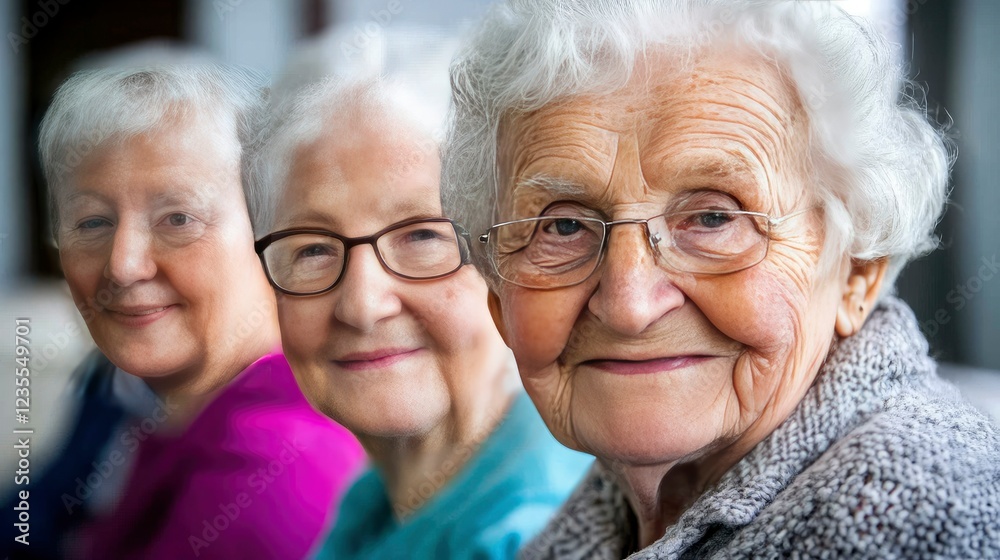 Three Generations of Women, Senior Portraits, Elderly Women, Family Portrait Three Generations of Women, Senior Portraits, Elderly Women, Family Portrait