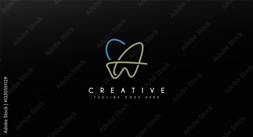Fototapeta premium Dentist Logo tooth shape design vector template...Dental Clinic