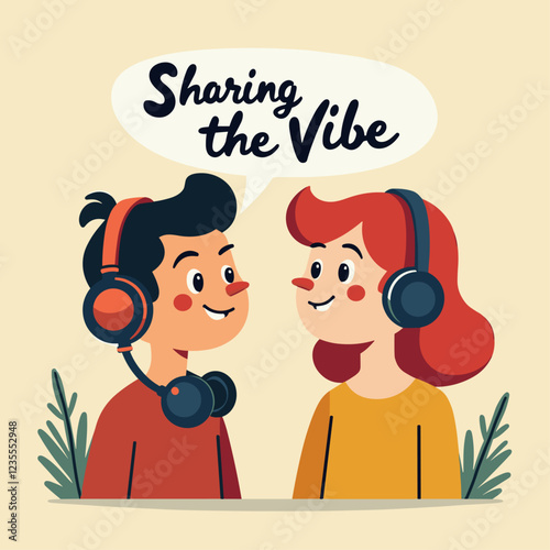 Unleashing the Fun: Two Toon Buddies Sharing Music's Groove with 'Sharing the Vibe'