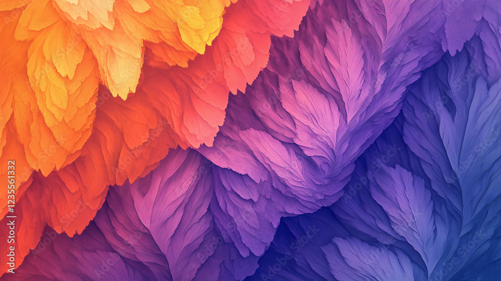 Innovative Abstract Design Featuring Intricate Layered Petals in Vibrant Colors and Textures. Generative AI Innovative Abstract Design Featuring Intricate Layered Petals in Vibrant Colors and Textures. Generative AI