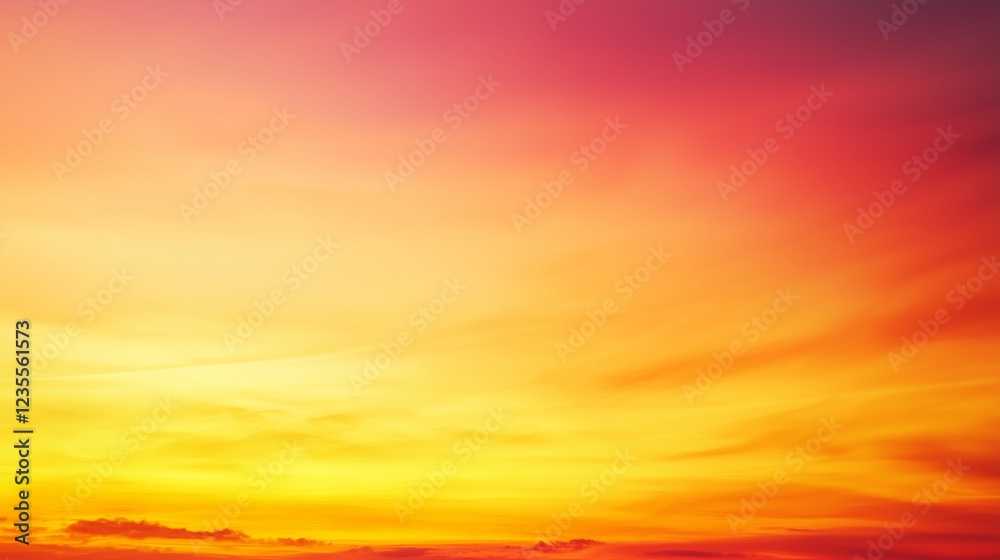 Obraz premium Fiery Sunset Gradient Transition with Bold Color Changes in Sky