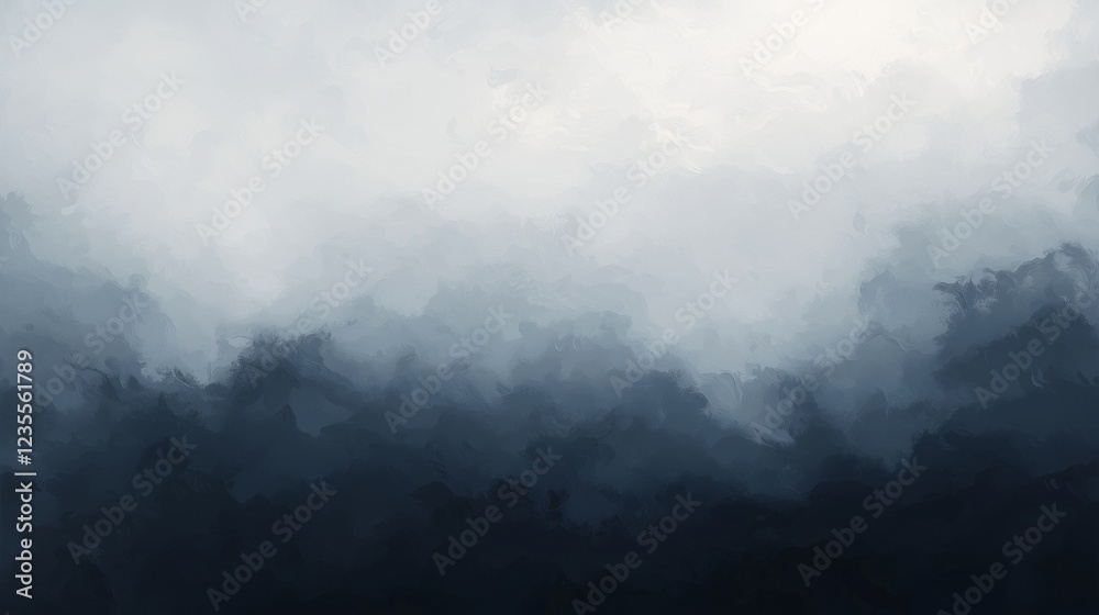 Obraz premium Dark Stormy Sky with Soft Gradient and Cool Transitional Hues