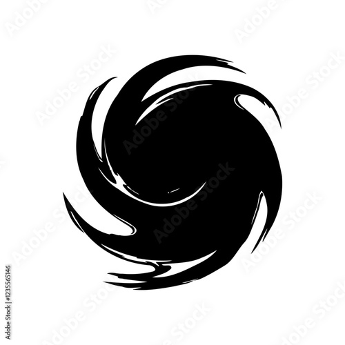 Abstract Vortex Black And White Swirling Design