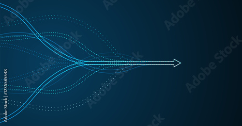 Abstract arrow direction. Technology background