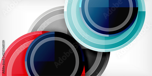 Geometric design abstract background - circles