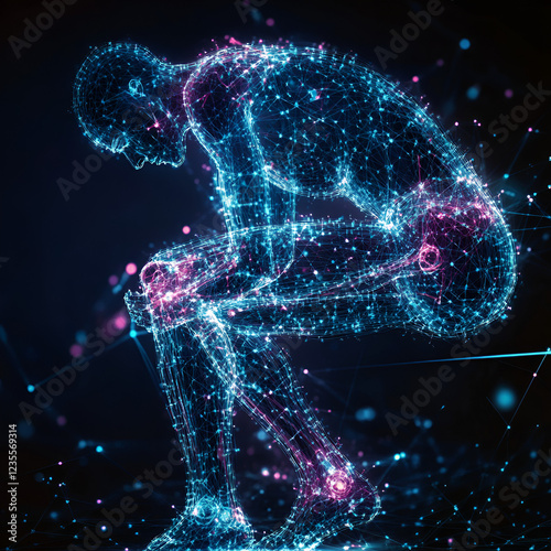 Digital Human Concept, Digital Human Anatomy
Virtual Human Model
Glowing 3D Human
Cybernetic Body Design
Futuristic Human Tech
Digital Body Structure