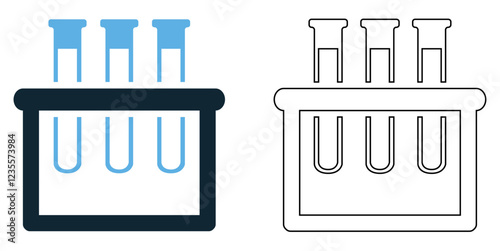 test tube icon vector, laboratory experiments, scientific research, and medical analysis chemistry, biology, healthcare, and education pictogram symbol ui and ux design, glyphs and stroke line