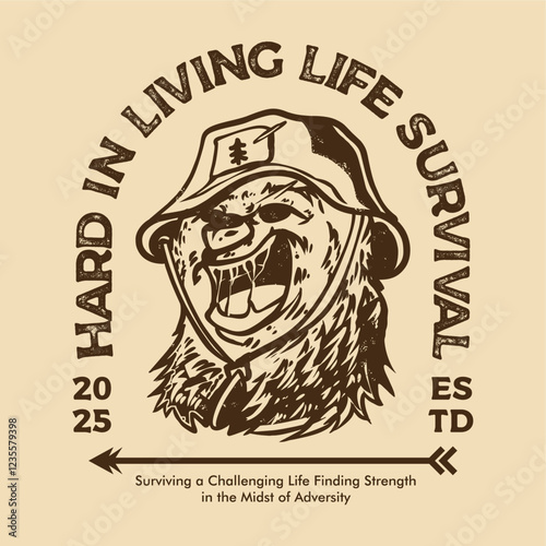 hard in living life survival, T-shirts for the brave survivors and adventurers in every design.