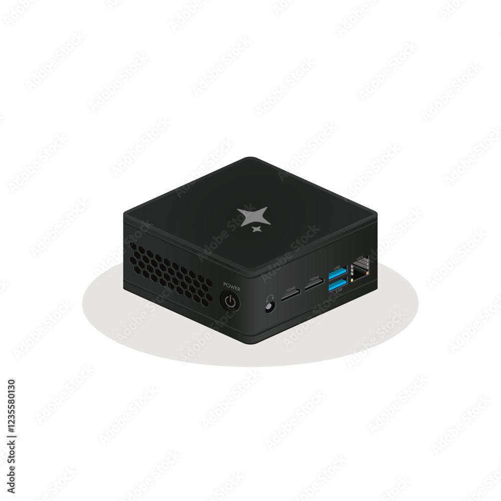 Mini PC Vector Illustration: Compact and Powerful Design, Futuristic Mini PC Vector Illustration: Small Yet Mighty. Mini PC Vector Illustration: Compact and Powerful Design, Futuristic Mini PC Vector Illustration: Small Yet Mighty.
