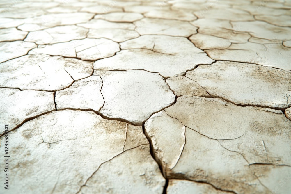 Closeup of Cracked Brown Earth in Arid Landscape Closeup of Cracked Brown Earth in Arid Landscape