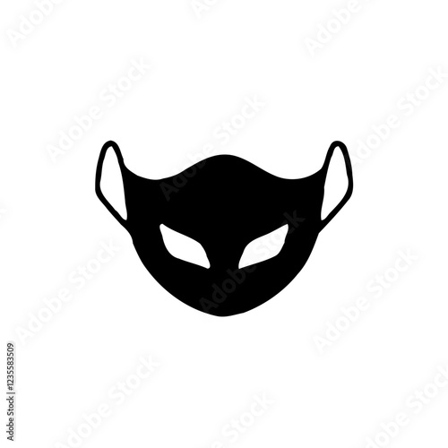 Black mask for parties or halloween costumes