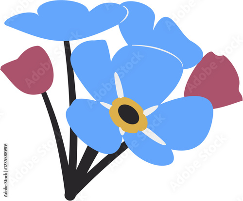Forget me nots, Myosotis, Scorpion grasses