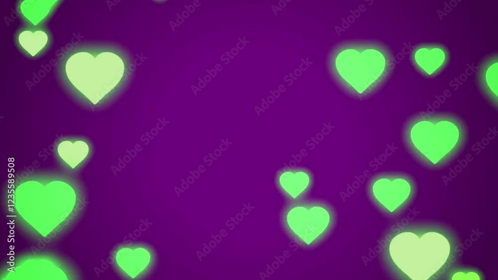 Animation heart shape floating on purple background.
Animation heart shape floating on purple background.