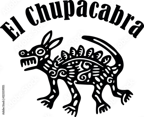 illustration of a chupacabra