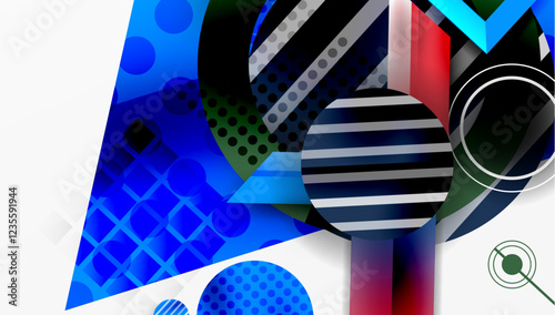 Dynamic complex geometric abstract background