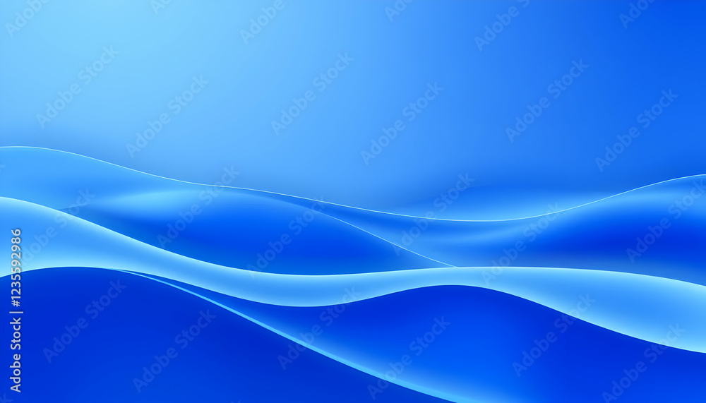 Abstract waves, smooth curves, blue gradient, soft lighting, ethereal atmosphere, flowing forms, digital art, minimalist design, tranquil mood, pastel background, gentle transitions, fluid motion, ser Abstract waves, smooth curves, blue gradient, soft lighting, ethereal atmosphere, flowing forms, digital art, minimalist design, tranquil mood, pastel background, gentle transitions, fluid motion, ser