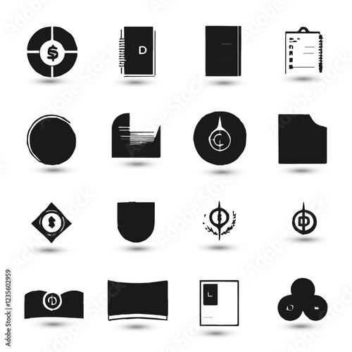 Set collection icon brand identity finance design concept creative abstract logo collection