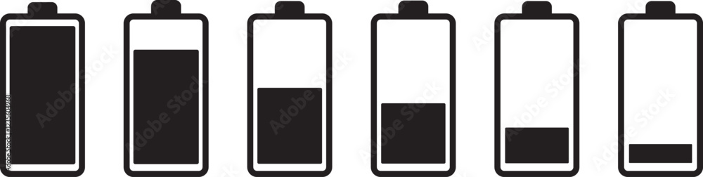 Adobe Battery Charging Icon Flat Design, battery charge level. Illustrator Artwork Adobe Battery Charging Icon Flat Design, battery charge level. Illustrator Artwork