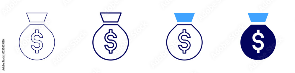Money assistance icon in 4 different styles. Thin Line, Line, Bold, and Bold Line. Duotone style. Editable stroke Money assistance icon in 4 different styles. Thin Line, Line, Bold, and Bold Line. Duotone style. Editable stroke