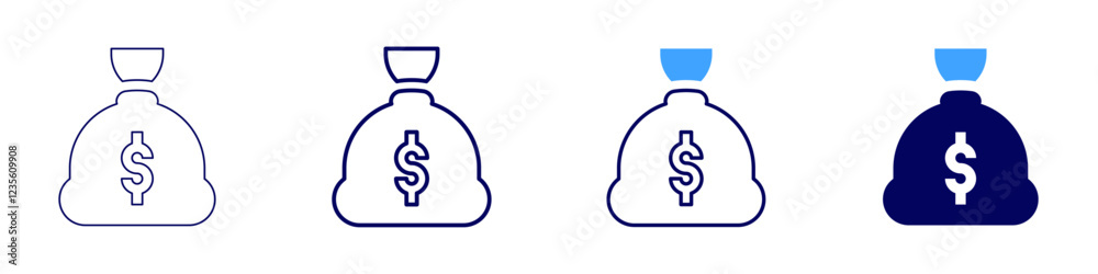 Money demands icon in 4 different styles. Thin Line, Line, Bold, and Bold Line. Duotone style. Editable stroke Money demands icon in 4 different styles. Thin Line, Line, Bold, and Bold Line. Duotone style. Editable stroke