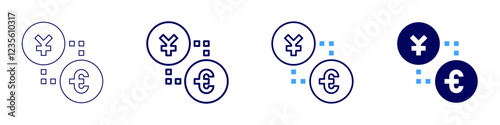 Money expenses icon in 4 different styles. Thin Line, Line, Bold, and Bold Line. Duotone style. Editable stroke