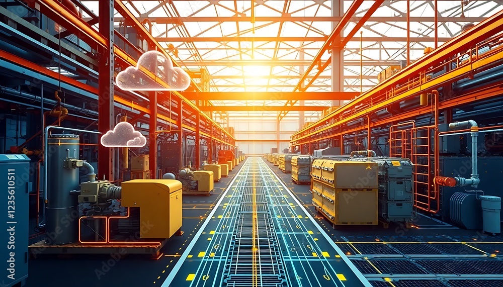 Fototapeta premium Cloud and Edge Computing Optimization