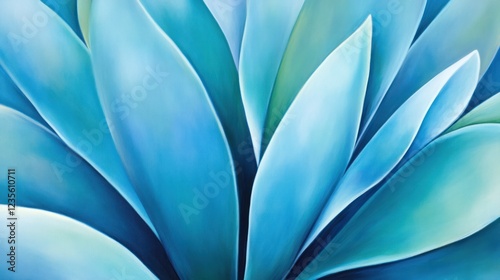Wallpaper Mural Abstract close-up of teal and blue agave leaves. Torontodigital.ca