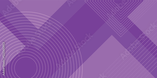 banner background. colorful, purple gradations, lines, stacked arrows, memphis.
