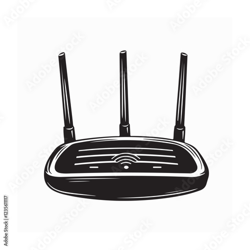 Vector wireless router image vector. Wi-Fi symbol Stock Vector Image and Art 